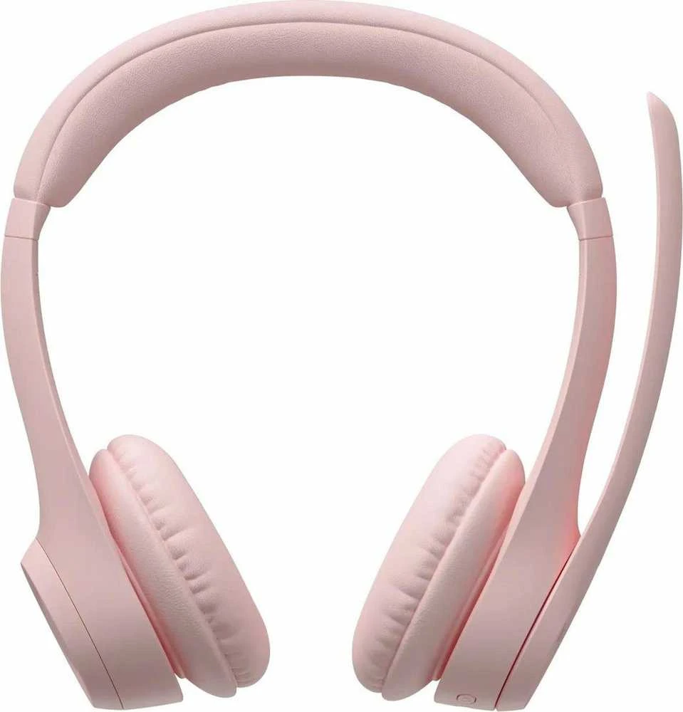 Logitech Zone 300 rožinės belaidės ausinės iš priekio