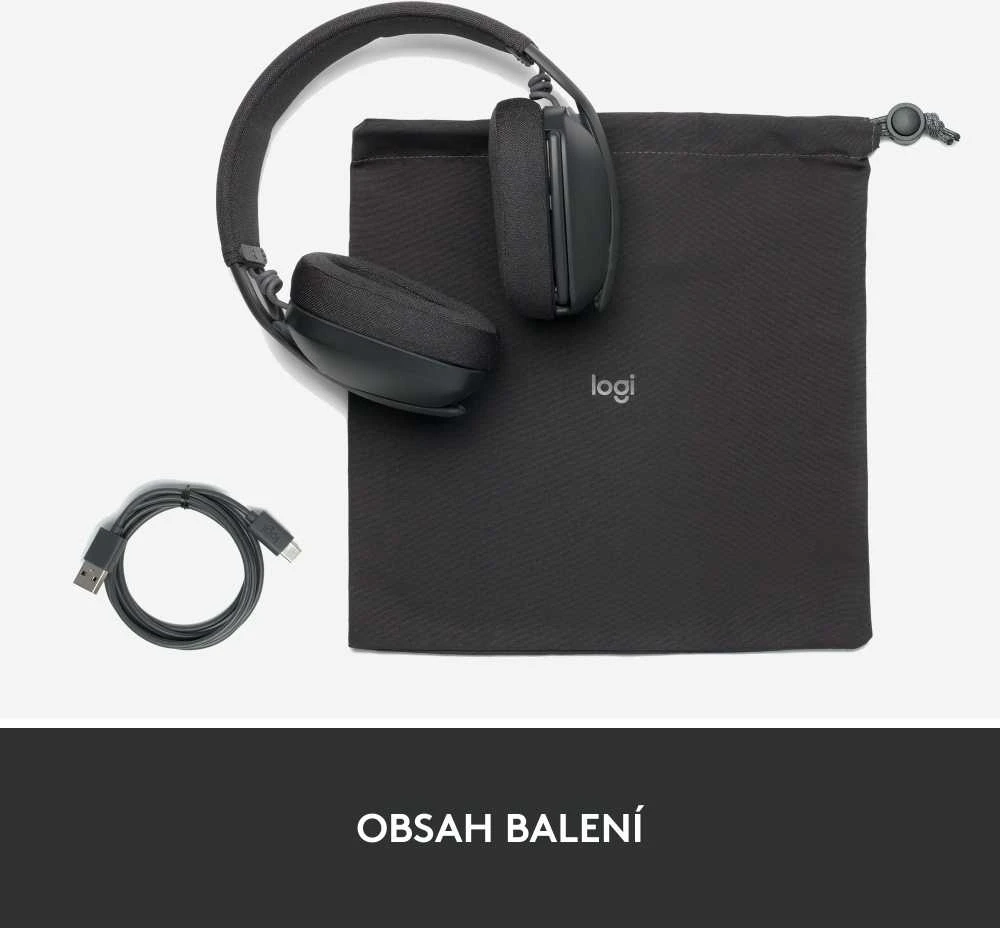 Logitech Zone Vibe 100 belaidės ausinės, Juodos