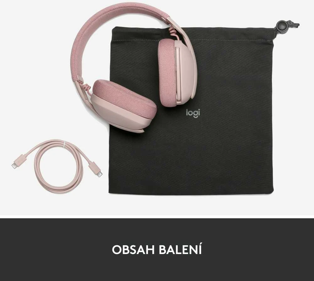 Belaidės ausinės Logitech ZONE VIBE 100, rožinė