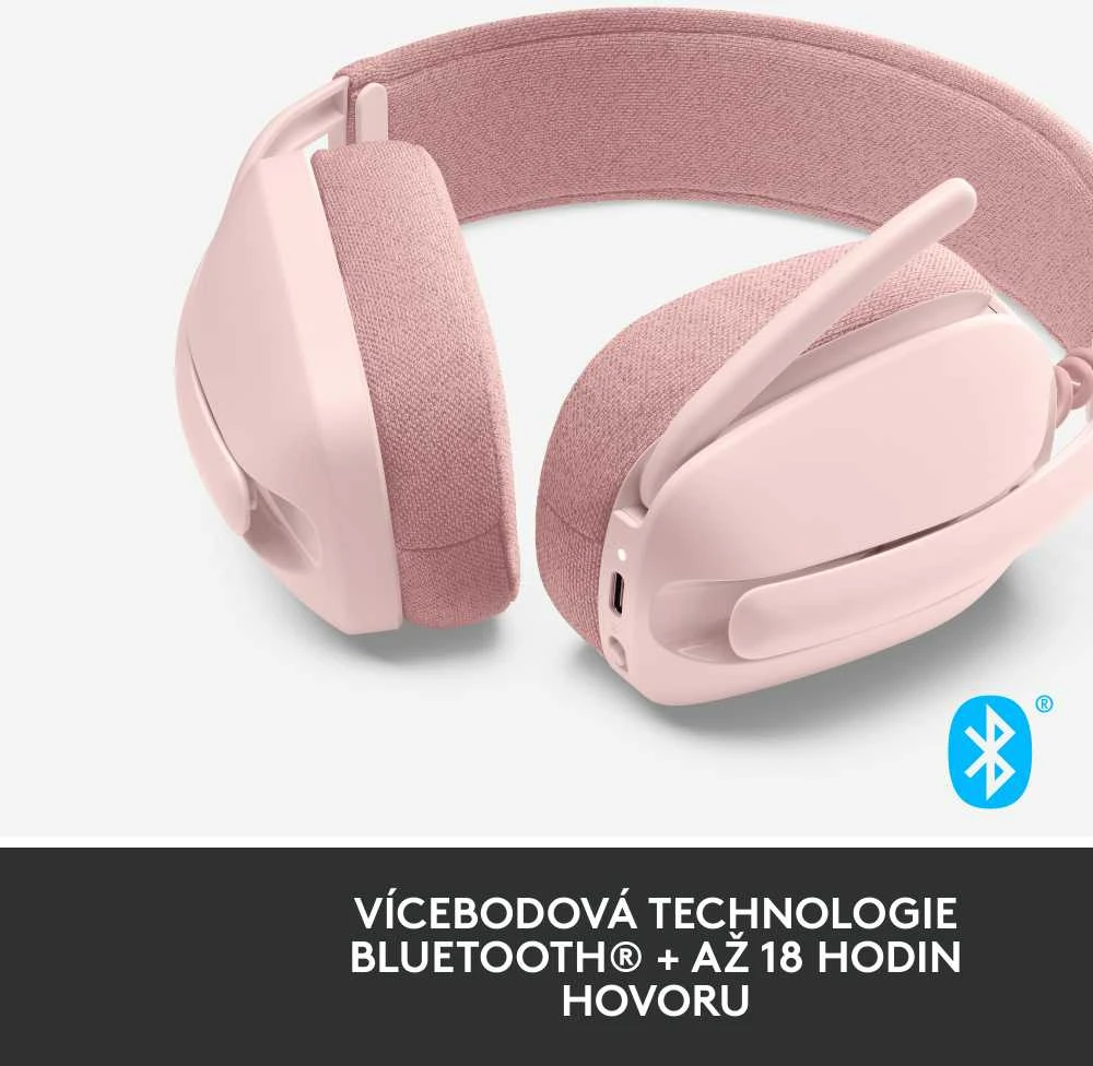 Belaidės ausinės Logitech ZONE VIBE 100, rožinė