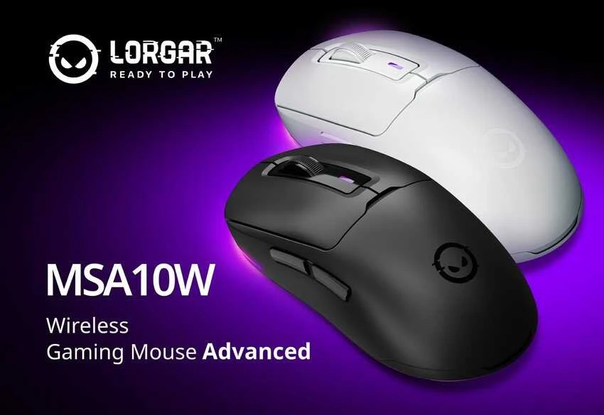LORGAR MSA10W, Belaidė pelė žaidimams Advanced, baltas