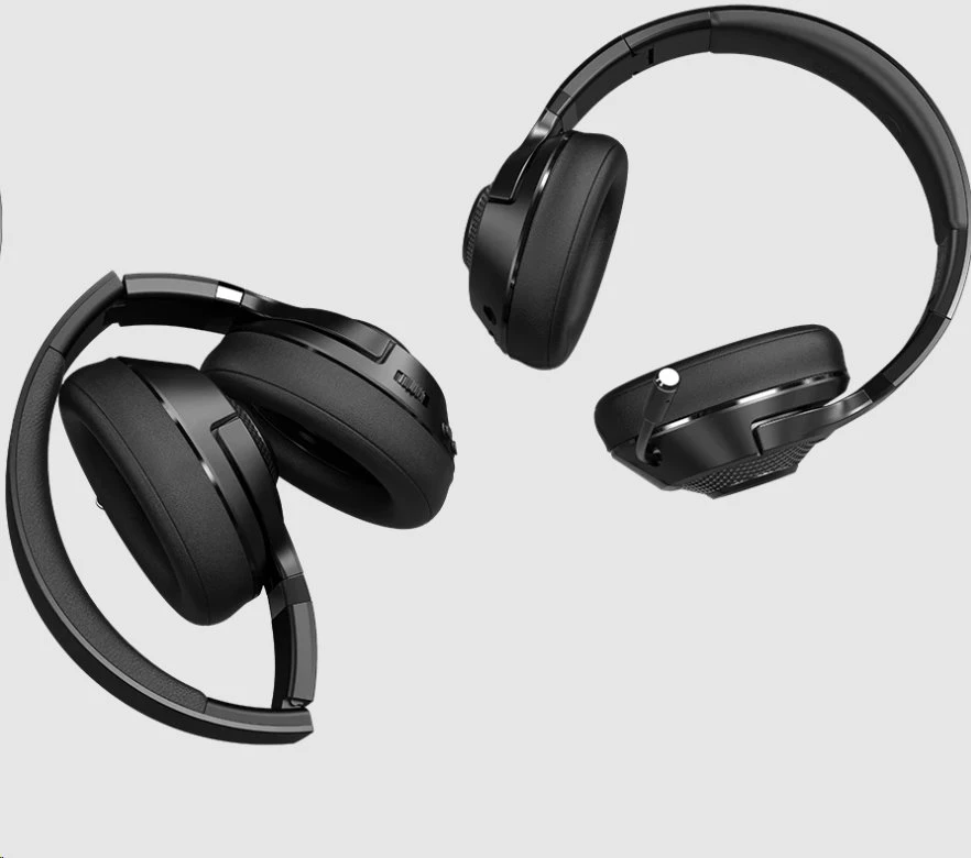 LORGAR Noah 500, Belaidės Žaidimų ausinės su mikrofonu, JL7006, BT 5.3, battery life iki 58 h (1000mAh), USB (C) charging kabelis (0.8m), 3.5 mm AUX kabelis (1.5m), size: 195*185*80mm, 0.24kg, juodas