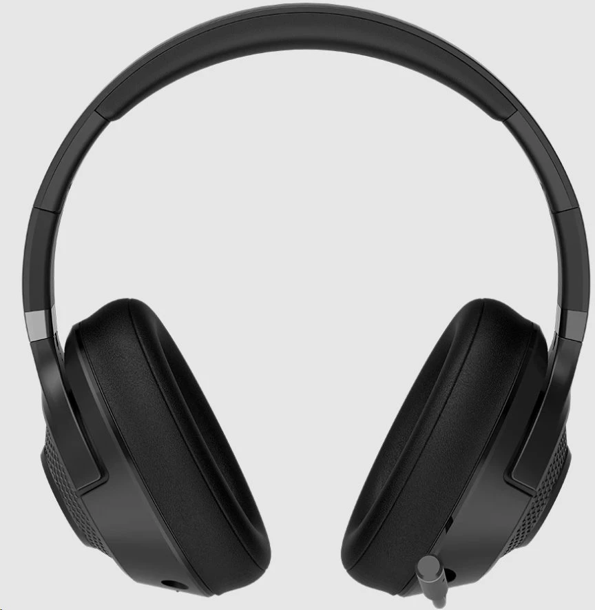 LORGAR Noah 500, Belaidės Žaidimų ausinės su mikrofonu, JL7006, BT 5.3, battery life iki 58 h (1000mAh), USB (C) charging kabelis (0.8m), 3.5 mm AUX kabelis (1.5m), size: 195*185*80mm, 0.24kg, juodas