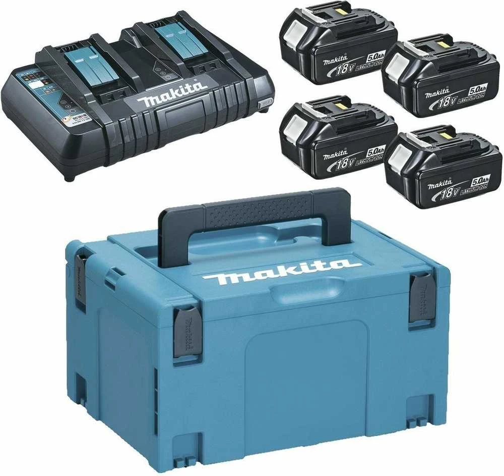 Makita Akumuliatorių ir dvigubo kroviklio komplektas LXT® 197626-8 18V • BL1850B x4 • DC18RD • LXT®