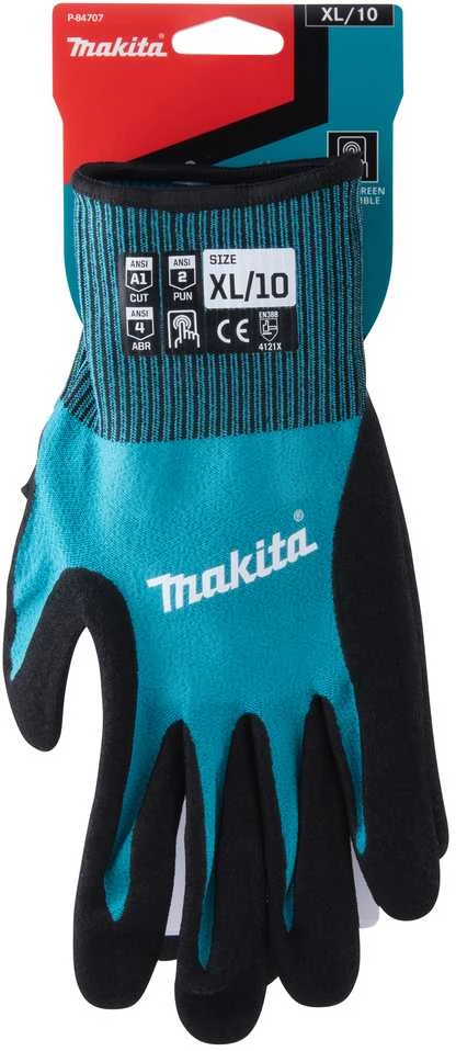 Makita Darbinės pirštinės, dengtos nitrilo danga, XL P-84707