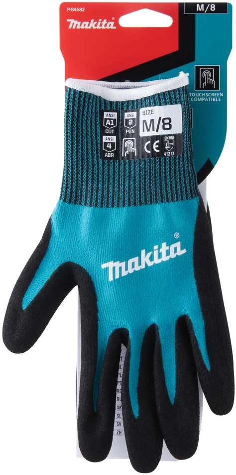 Makita Darbinės pirštinės, dengtos nitrilo danga, M P-84682