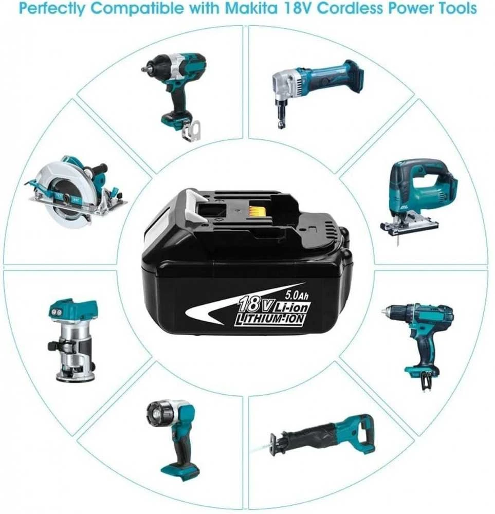 Makita Akumuliatorius BL1860B 18 V, 6.0 Ah; slide tipo Li-ion