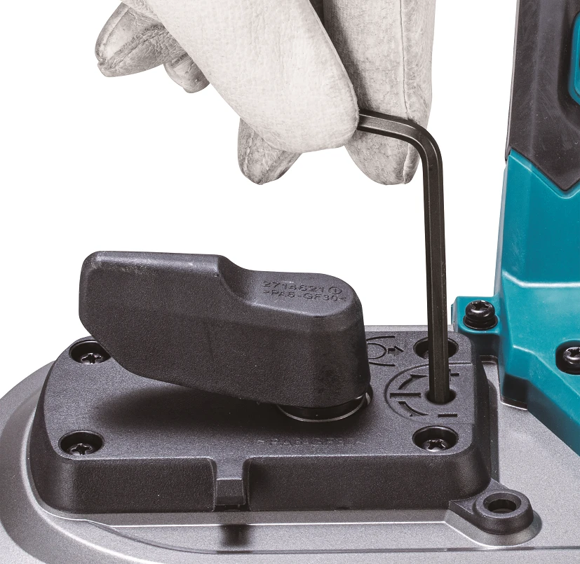 Juostinis pjūklas metalui Makita PB003GZ; 40 V; 66 mm (be akumuliatoriaus ir pakrovėjo)