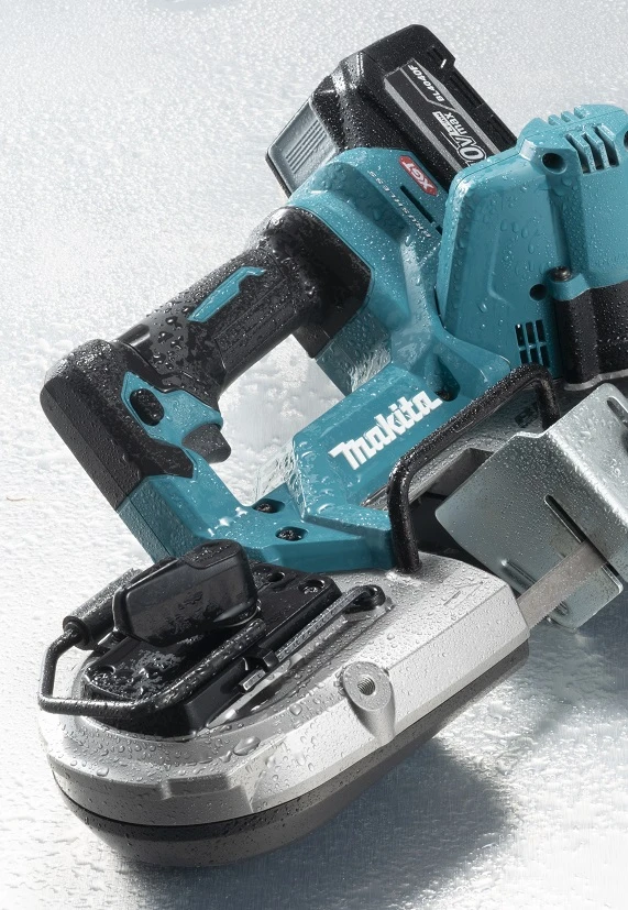 Juostinis pjūklas metalui Makita PB003GZ; 40 V; 66 mm (be akumuliatoriaus ir pakrovėjo)