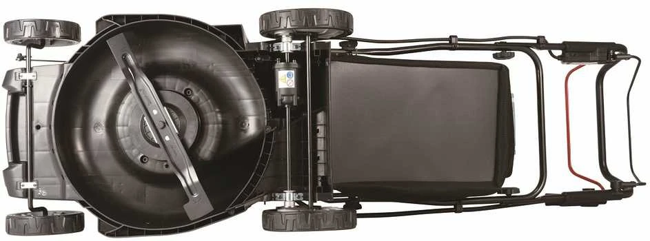 Makita DLM481Z akumuliatorinė vejapjovė 2x18V, 48cm, savaeigė, 4 viename (pjovimas/rinkimas/mulčiavimas/galinis išmetimas), 27,1kg, plastikinis korpusas, be akumuliatorinio ir krovinio