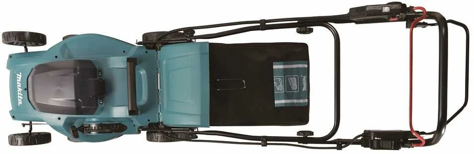 Makita DLM481Z akumuliatorinė vejapjovė 2x18V, 48cm, savaeigė, 4 viename (pjovimas/rinkimas/mulčiavimas/galinis išmetimas), 27,1kg, plastikinis korpusas, be akumuliatorinio ir krovinio