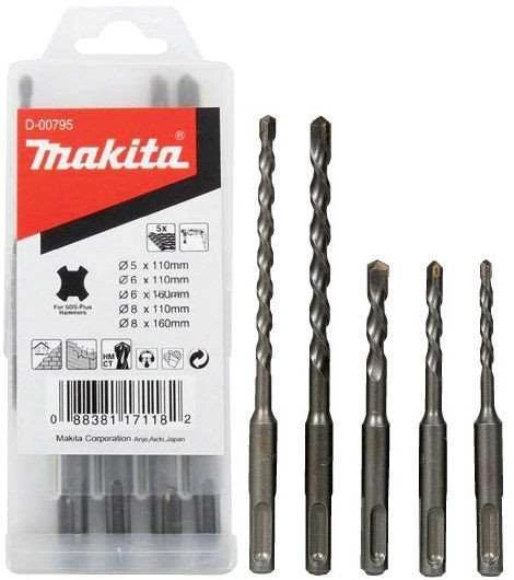 Grąžtas Makita Rinkinys grąžtų SDS-PLUS 5szt
