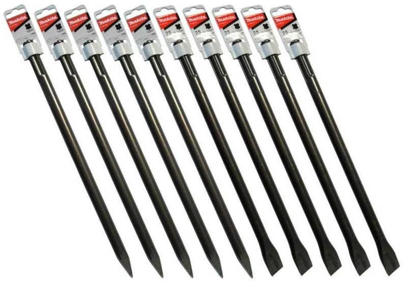Kaltų komplektas Makita D-35324-10; SDS-Max; 10 vnt.