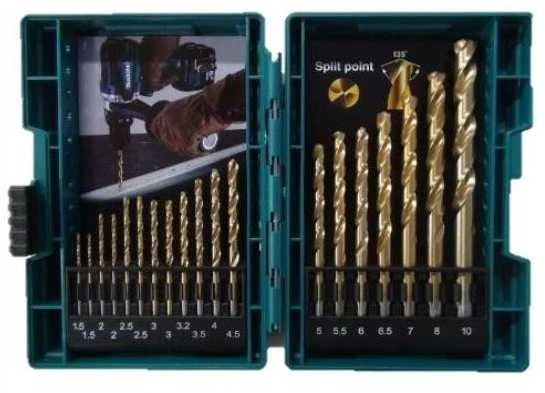 Grąžtas Makita Grąžtų komplektas 19 vnt. (1.5-10mm) metalui HSS-TIN D-67527