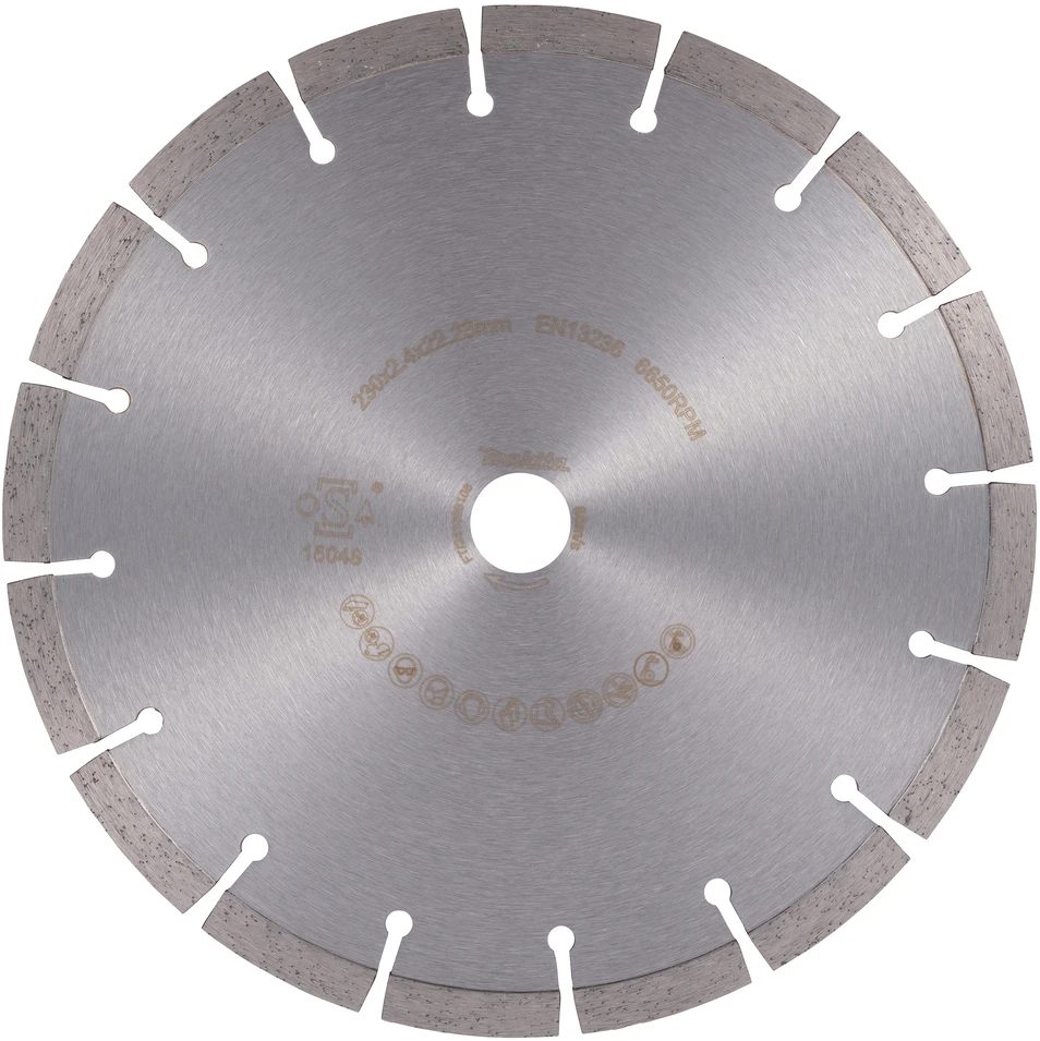 MAKITA DEIMANTINIS DISKAS 230×22,23mm SEGMENTINIS (SAUSAM PJOVIMUI) BETONUI, PLYTOMS, MARMURUI