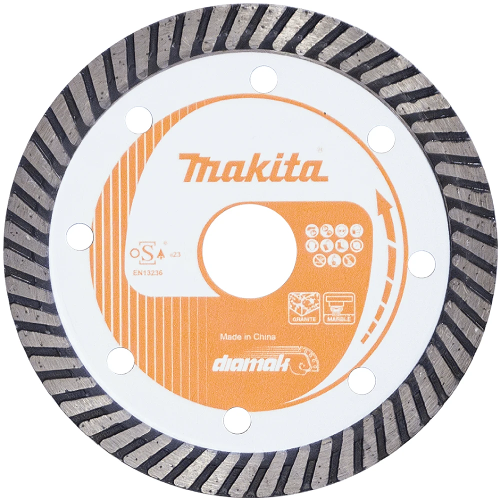 MAKITA DEIMANTINIS DISKAS 125×22,23mm TURBO (SAUSAM PJOVIMUI) BETONUI, PLYTOMS, MARMURUI