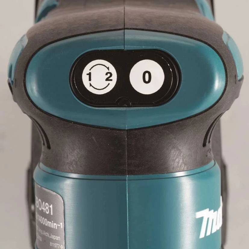 MAKITA akumuliatorinis ekscentrinis šlifuoklis DBO480Z 18V 93x185mm be akumuliatoriaus ir kroviklio