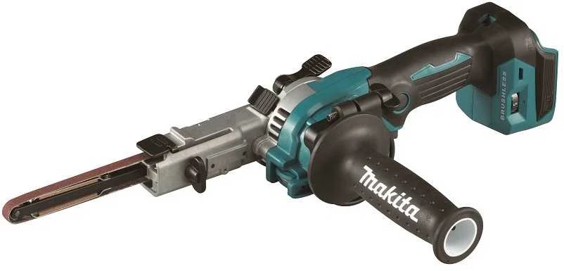 Makita DBS180Z Akumuliatorinis juostinis šlifuoklis, 18V, BL-motor, 9 x 533 mm, 1,8kg, Be akumuliatorių ir kroviklio!