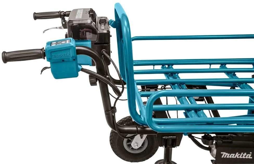 Makita DCU180Z akumuliatorinis karutis 2X18V ličio jonų, BL variklis, 2 greičiai, maks. apkrova 130kg, 32,2kg be akumuliatoriaus ir krovinio