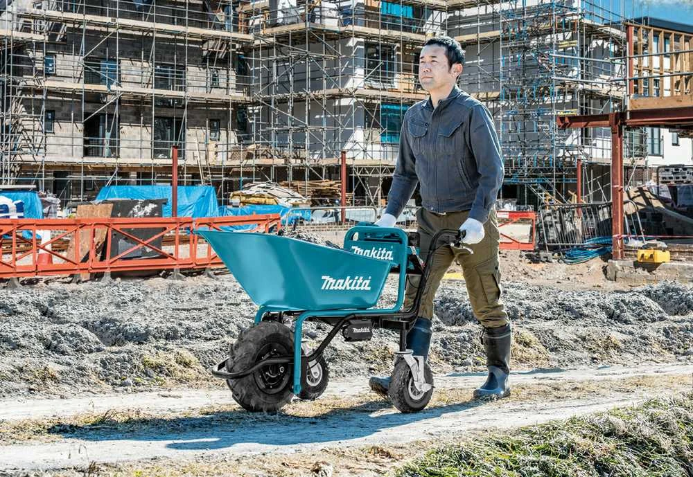 Makita DCU180Z akumuliatorinis karutis 2X18V ličio jonų, BL variklis, 2 greičiai, maks. apkrova 130kg, 32,2kg be akumuliatoriaus ir krovinio