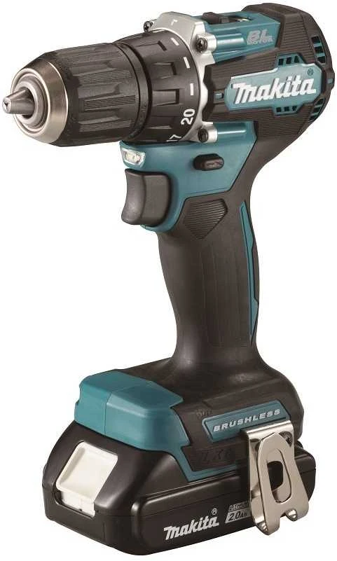 Makita DDF487RAJ Akumuliatorinis gręžtuvas 18V, 2x 2,0 Ah Li-ion, 40/23NM, BL-motor, MAKPACK