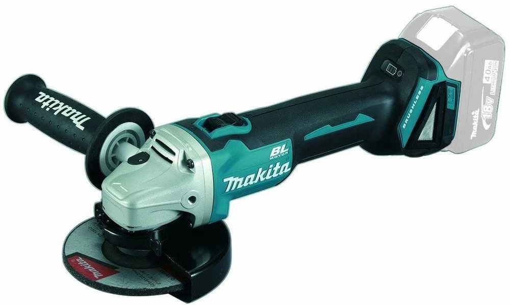 Makita Kampinis šlifuoklis DGA506ZJ, 18V, 125mm, be akumuliatoriaus ir kroviklio