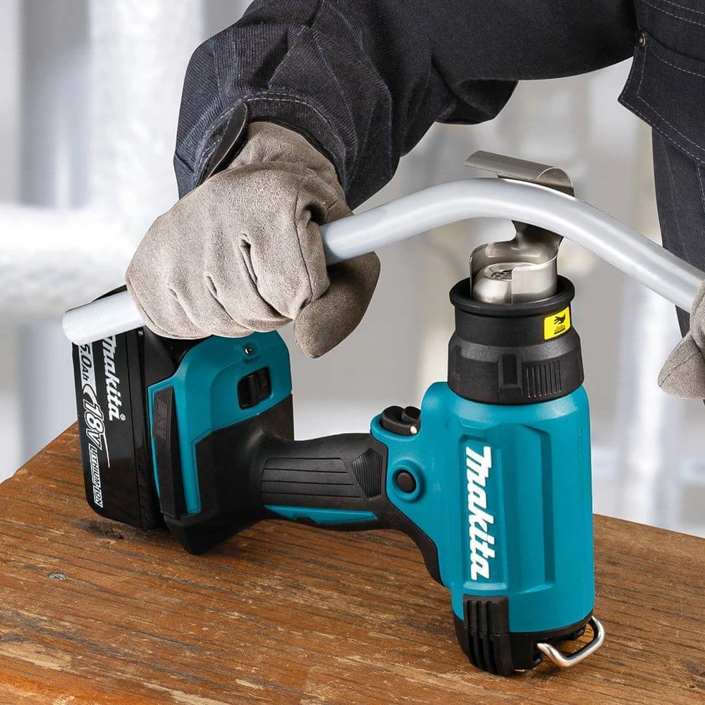 Makita DHG181ZJ LXT KARŠTO ORO FENAS 18V, Reguliuojama temperatūra - 550C°, 120/200 l/min, Be akumuliatorių ir kroviklio!, MAKPACK