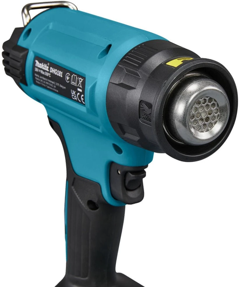 Makita DHG181ZJ LXT KARŠTO ORO FENAS 18V, Reguliuojama temperatūra - 550C°, 120/200 l/min, Be akumuliatorių ir kroviklio!, MAKPACK