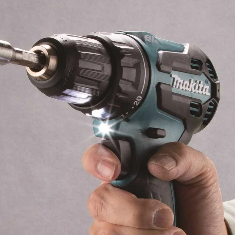 Makita DHP490Z Akumuliatorinis smūginis gręžtuvas 18V, BL, 13mm, 65 Nm, Be akumuliatorių ir kroviklio!