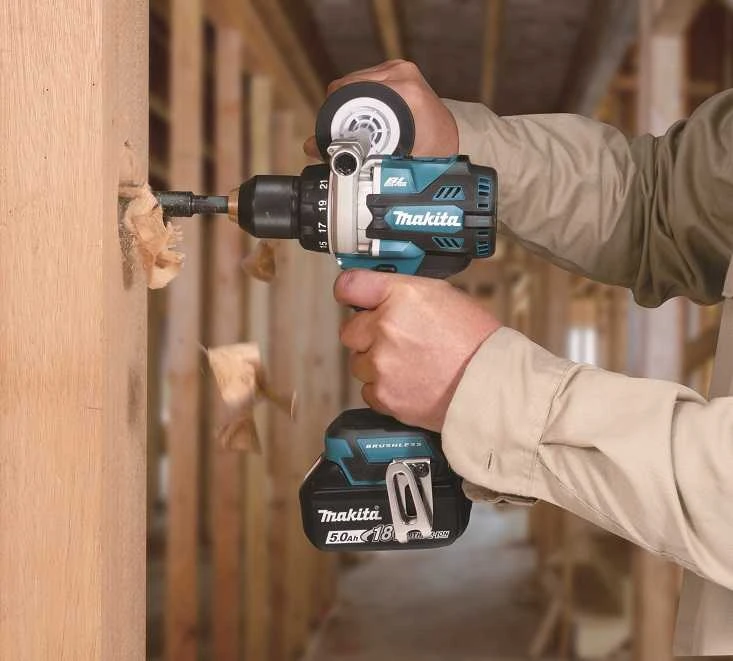 Makita DHP492Z Akumuliatorinis smūginis gręžtuvas 18V, BL-motor, Max 141 Nm, 130/65NM, Be akumuliatorių ir kroviklio!