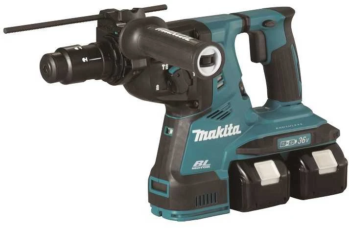 Makita Smūginis gręžtuvas 2x18V DHR281PT2J 2.9J 2x5.0Ah BL + rankena