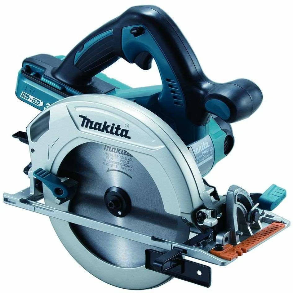 Makita DHS710Z Akumuliatorinis diskinis pjūklas, 2x18V, 68,5 mm, ø190x30mm, Be akumuliatorių ir kroviklio!