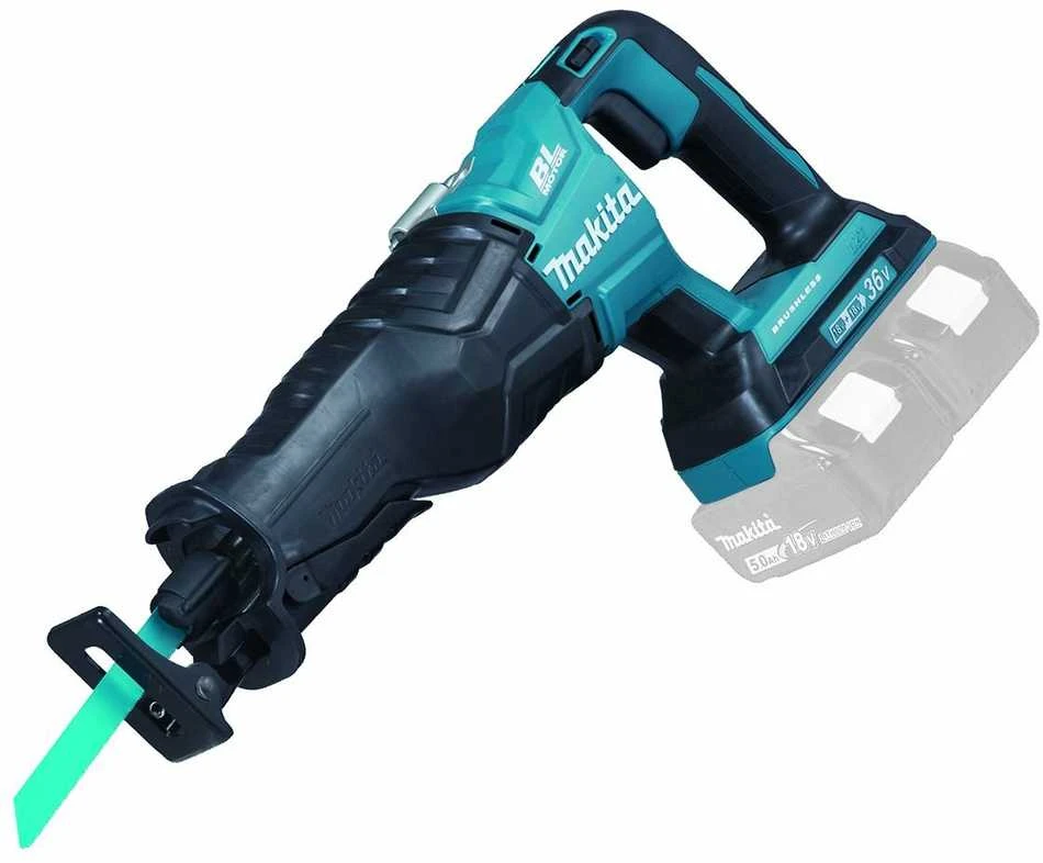 Makita DJR360Z Akumuliatorinis tiesinis pjūklas 2x18 V, Be akumuliatorių ir kroviklio!