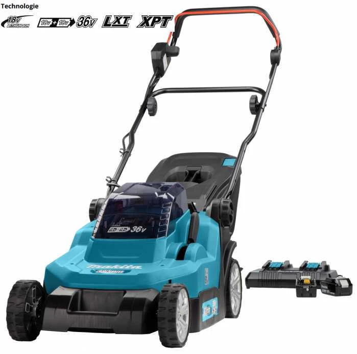 Makita Akumuliatorinė vejapjovė DLM382CM2 2x18V 2x4,0Ah 38cm
