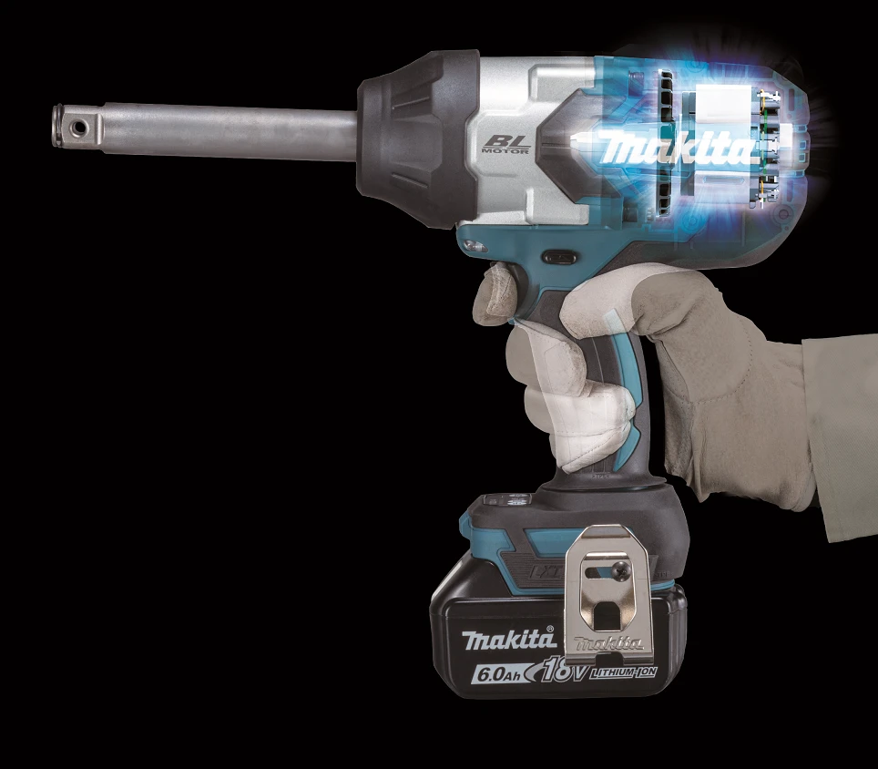 Makita DTW1005Z Akumuliatorinis smūginis veržliasukis 18V, 1360 Nm, 3/4" ilgas, LED, BL-M, Be akumuliatorių ir kroviklio!