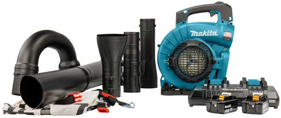 MAKITA Akumuliatorinis lapų pūstuvas-siurblys 2x18V DUB363PT2V 2x5,0Ah