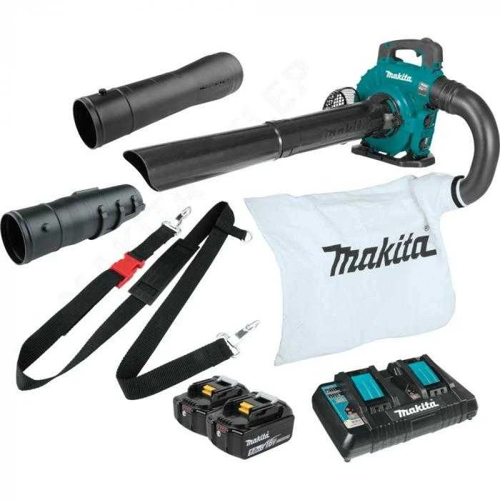 MAKITA Akumuliatorinis lapų pūstuvas-siurblys 2x18V DUB363PT2V 2x5,0Ah