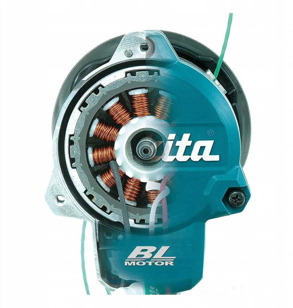 Makita DUR368APT2 akumuliatorinė žolės žoliapjovė, 2 x 18 V ličio jonų, 350 mm, 2 x 5,0 Ah ličio jonų DC18RD, BL variklis AFT, ADT