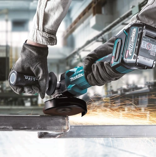 MAKITA KAMPINIS ŠLIMUOTUVAS 40Vmax XGT 125mm BE BATERIJAŲ IR ĮKROVIMO GA005GZ01