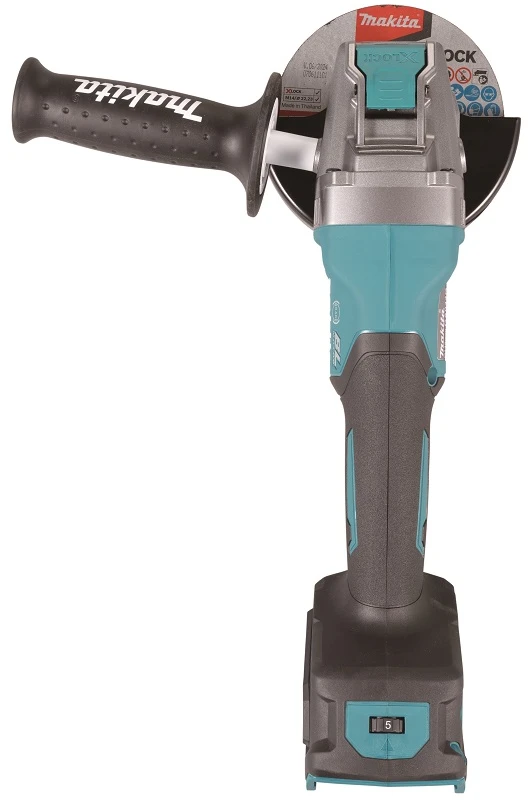 Makita GA044GZ Kampinis šlifuoklis XGT, 125MM, 0-8500RPM; bešepetėlinis variklis; elektrinis stabdys; AFT; AWS (be AWS lusto); reguliuojamas greitis 3,000 - 8,500RPM; X-LOCK; Svirtinis jungiklis; "Z" versija - komplektuojamas be akumuliatoriaus ir kroviklio