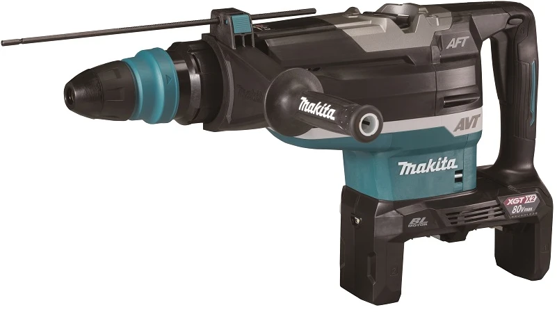 Makita HR006GZ Perforatorius XGT, 40V MAX x2 (80V MAX), SDS-MAX, 21,4 J, 52mm; 12,9kg, bešepetėlinis variklis, AVT, AFT, AWS (be AWS lusto); XPT; "Z" versija - komplektuojamas be akumuliatoriaus ir kroviklio