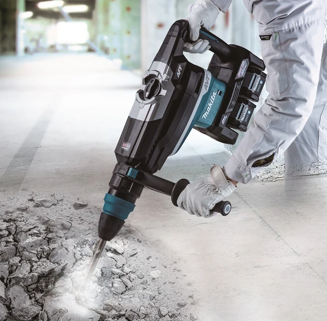 Makita HR006GZ Perforatorius XGT, 40V MAX x2 (80V MAX), SDS-MAX, 21,4 J, 52mm; 12,9kg, bešepetėlinis variklis, AVT, AFT, AWS (be AWS lusto); XPT; "Z" versija - komplektuojamas be akumuliatoriaus ir kroviklio
