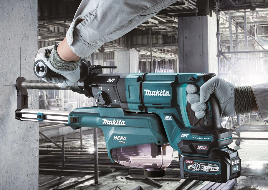 Makita HR007GZ Perforatorius XGT, 3,0 J, 28mm; 3,8kg, bešepetėlinis variklis, AFT; AWS (be AWS lusto); AVT; Soft no load; XPT; "Z" versija - komplektuojamas be akumuliatoriaus ir kroviklio