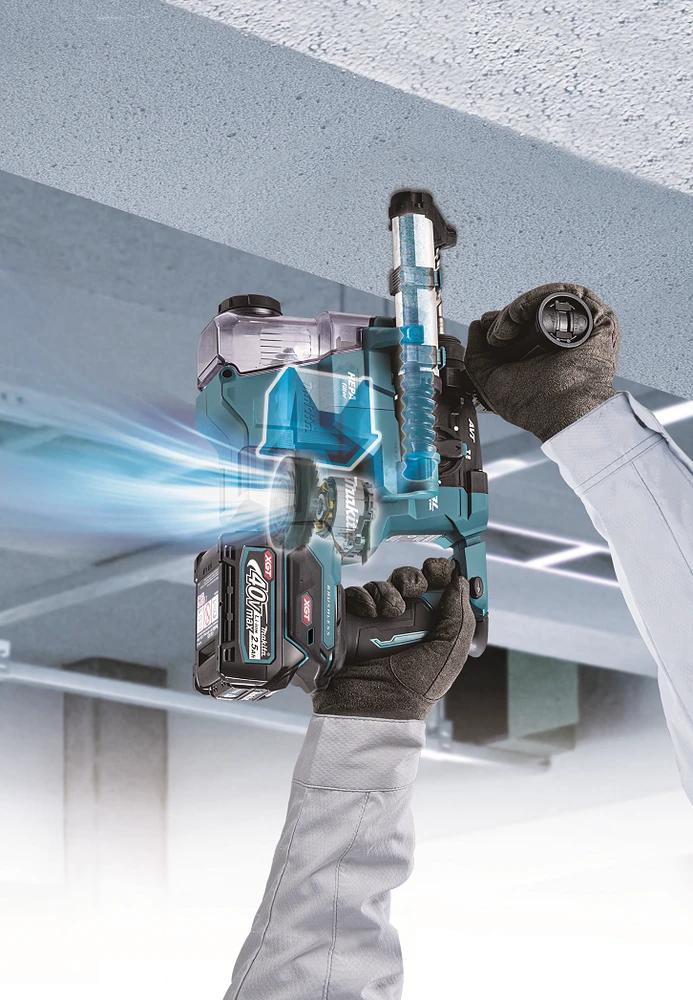 Makita HR010GZ Perforatorius XGT, 2,1 J, 20mm; 2,8kg, bešepetėlinis variklis, AWS (be AWS lusto), AVT; XPT; "Z" versija - komplektuojamas be akumuliatoriaus ir kroviklio