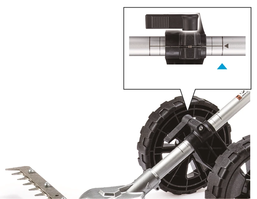 Akumuliatorinės žolės žirklės su važiuokle MAKITA 40V MAX XGT 500mm