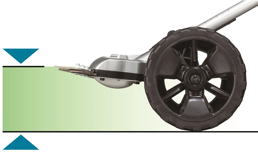 Akumuliatorinės žolės žirklės su važiuokle MAKITA 40V MAX XGT 500mm