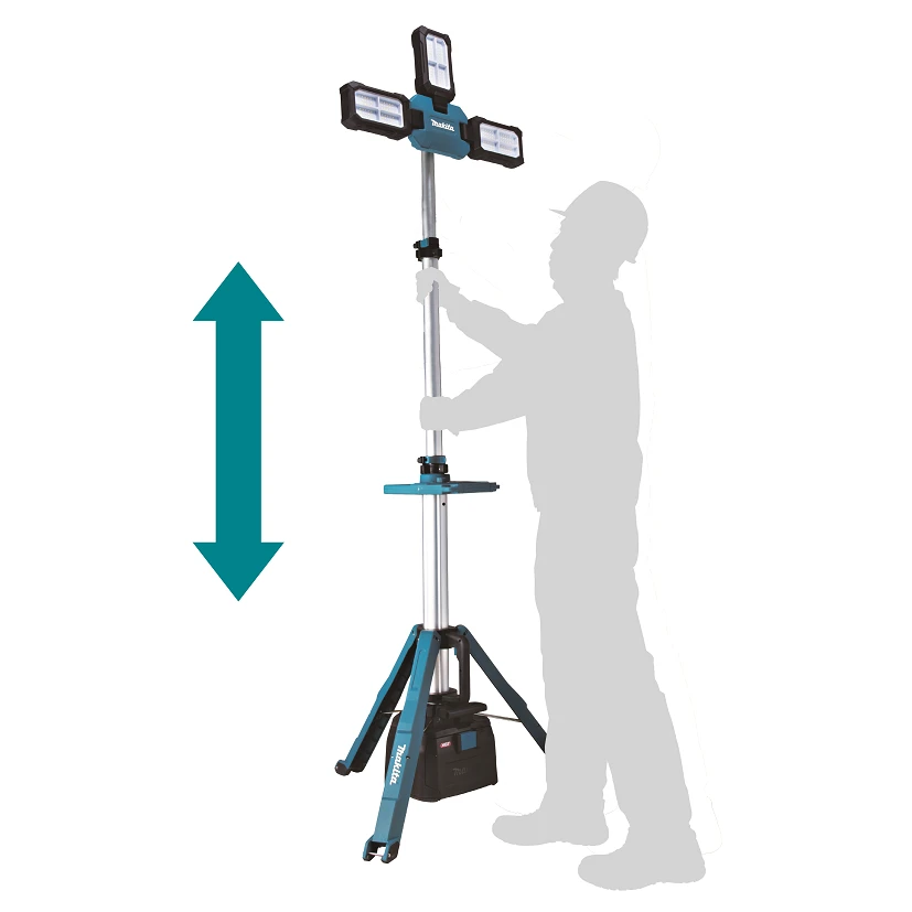 Makita Akumuliatorinis XGT® / LXT® teleskopinis darbinis žibintas ML014G 40Vmax / 18V • 15000 lm