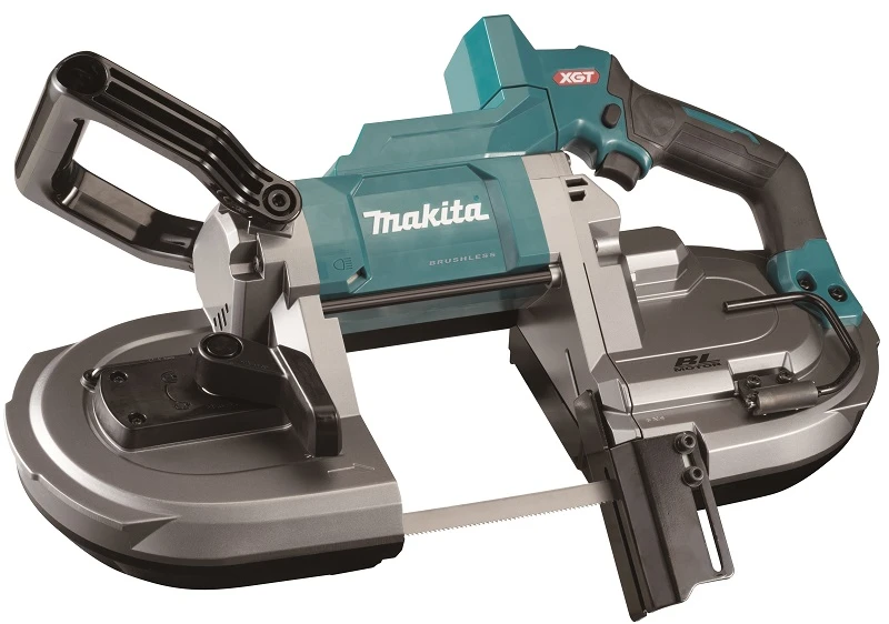 Makita PB002GZ Akumuliatorinis juostinis pjūklas XGT, 127x127 mm, bešepetėlinis variklis, XPT, Be akumuliatorių ir kroviklio!