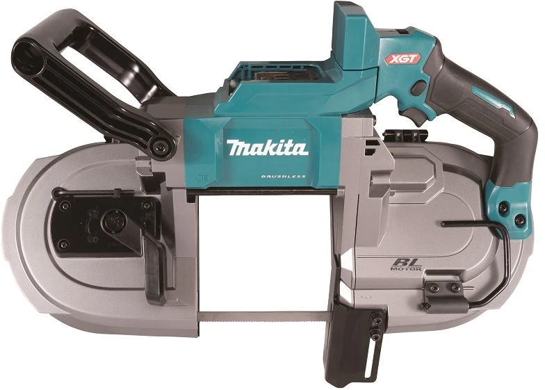 Makita PB002GZ Akumuliatorinis juostinis pjūklas XGT, 127x127 mm, bešepetėlinis variklis, XPT, Be akumuliatorių ir kroviklio!