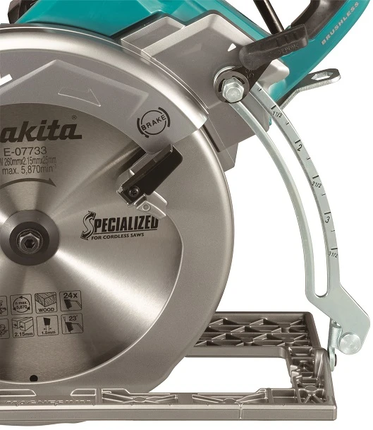Makita RS002GZ Rankinis diskinis pjūklas, XGT, ø260x30mm, 95mm, AWS (be AWS lusto), bešepetėlinis variklis, "Z" versija - komplektuojamas be akumuliatoriaus ir kroviklio